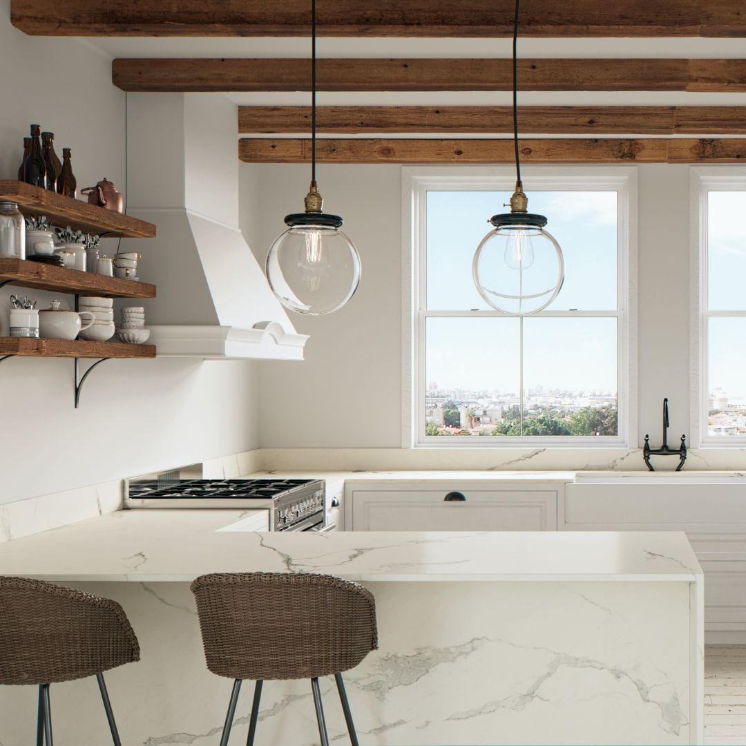 White Kitchen Worktops from Caesarstone
